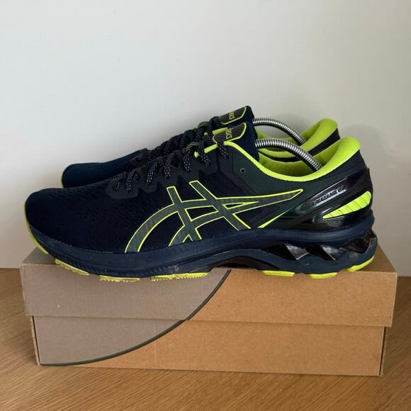 ASICS Gel Kayano 27 Blue/Volt Green Men Running Sneakers- SZ 12 main image 4